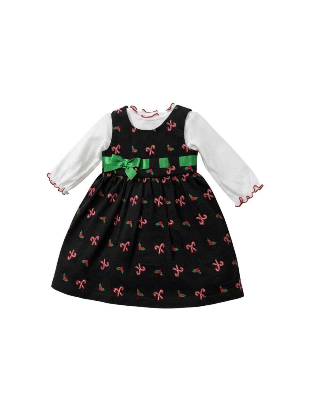 Blueberi Boulevard 2-Piece Holiday Set Candy Cane Holiday Dress NWT